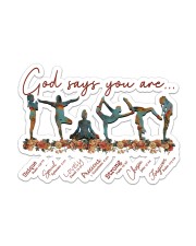 Yoga - God Says You Are Sticker - Single (Horizontal) front
