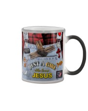 Just A Girl Who Loves Jesus Color Changing Mug tile