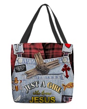 Just A Girl Who Loves Jesus All-over Tote back
