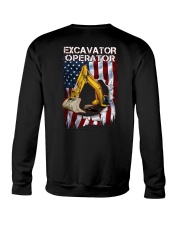Excavator Operator Flag 2 Sides Crewneck Sweatshirt tile