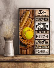Softball Life Will Always Throw Curves 11x17 Poster lifestyle-poster-3
