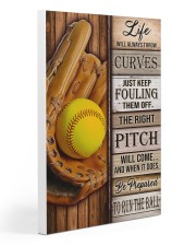 Softball Life Will Always Throw Curves Gallery Wrapped Canvas Prints tile
