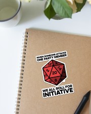 Game We All Roll For Initiative Sticker Sticker - Single (Vertical) aos-sticker-single-vertical-lifestyle-front-16