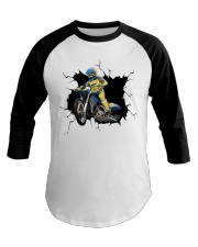 Motocross Crack Baseball Tee tile