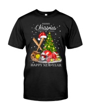 Softball Christmas And Happy New Year Classic T-Shirt front