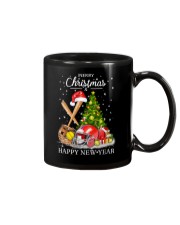 Softball Christmas And Happy New Year Mug tile