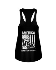 Excavator - America Love It Or Leave It 2 Sides Ladies Flowy Tank tile