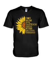 Softball - Thick Thighs V-Neck T-Shirt tile