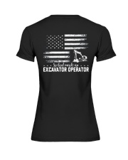 So God Made An Excavator Operator 2 Sides Premium Fit Ladies Tee tile