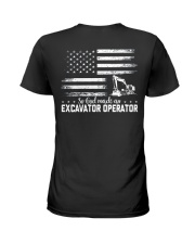 So God Made An Excavator Operator 2 Sides Ladies T-Shirt tile