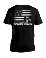 So God Made An Excavator Operator 2 Sides V-Neck T-Shirt tile