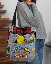 Just A Girl Who Loves Softball All-over Tote aos-all-over-tote-lifestyle-front-09