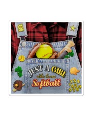 Just A Girl Who Loves Softball Sticker tile