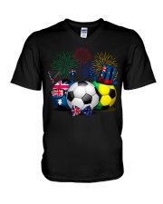 Football - Happy Australia Day V-Neck T-Shirt tile