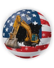 Excavator Circle ornament - single (wood) front