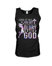 Volleyball - Give All The Glory To God Unisex Tank tile
