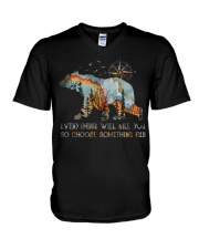 Camping Everything Will Kill You V-Neck T-Shirt tile