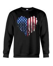 Softball American Flag Heart Crewneck Sweatshirt tile