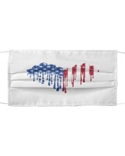 Softball American Flag Heart Mask tile