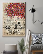 Camping Dog - A Girl Her Dog And Her Camper 11x17 Poster lifestyle-poster-1