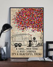 Camping Dog - A Girl Her Dog And Her Camper 11x17 Poster lifestyle-poster-2