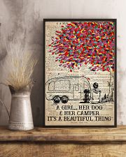 Camping Dog - A Girl Her Dog And Her Camper 11x17 Poster lifestyle-poster-3