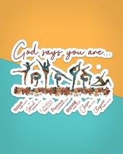 Gymnastics - God Says You Are Sticker - Single (Horizontal) aos-sticker-single-horizontal-lifestyle-front-02