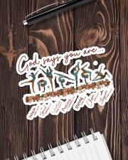 Gymnastics - God Says You Are Sticker - Single (Horizontal) aos-sticker-single-horizontal-lifestyle-front-05