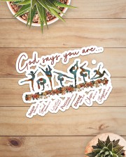 Gymnastics - God Says You Are Sticker - Single (Horizontal) aos-sticker-single-horizontal-lifestyle-front-07