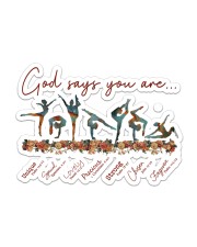 Gymnastics - God Says You Are Sticker - Single (Horizontal) front