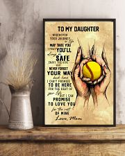 Softball - To My Daughter 11x17 Poster lifestyle-poster-3