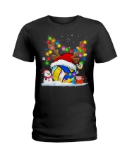 Volleyball Christmas Ladies T-Shirt tile
