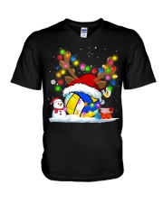 Volleyball Christmas V-Neck T-Shirt tile