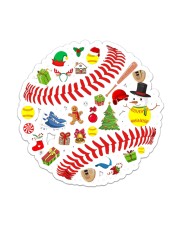 Softball - Christmas Ball Sticker tile