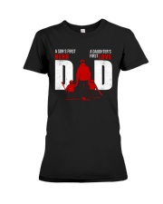 Baseball - Baseball Dad 2 Sides Premium Fit Ladies Tee tile