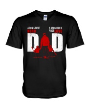 Baseball - Baseball Dad 2 Sides V-Neck T-Shirt tile