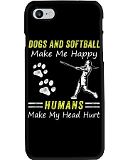 Softball And Dog Phone Case tile