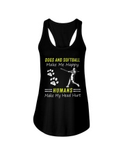 Softball And Dog Ladies Flowy Tank tile