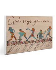 Softball - God Says You Are Gallery Wrapped Canvas Prints tile