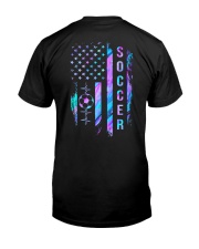 Soccer Purple Flag 2 Sides Premium Fit Mens Tee tile