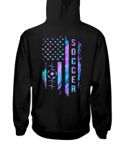 Soccer Purple Flag 2 Sides Hooded Sweatshirt tile