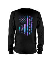 Soccer Purple Flag 2 Sides Long Sleeve Tee tile