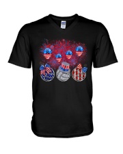 Volleyball Independent Day V-Neck T-Shirt tile