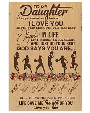 To My Daughter God Says You Are - Basketball 11x17 Poster front