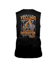 Excavator Operator Not Yelling 2 Sides Sleeveless Tee tile