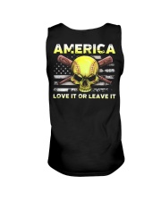 Softball Skull - America Love It Or Leave It Unisex Tank tile
