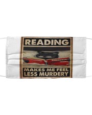 Book - Reading Makes Me Feel Less Murdery Cloth face mask thumbnail
