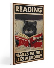 Book - Reading Makes Me Feel Less Murdery 20x30 Gallery Wrapped Canvas Prints thumbnail