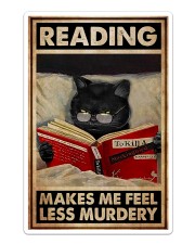 Book - Reading Makes Me Feel Less Murdery Sticker - Single (Vertical) thumbnail
