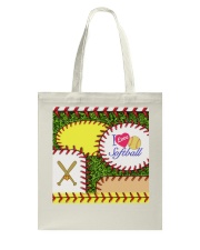 I Love Softball Tote Bag tile